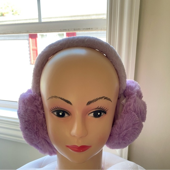 UGG Australia Purple Faux Fur Ear Muffs - Picture 2 of 3